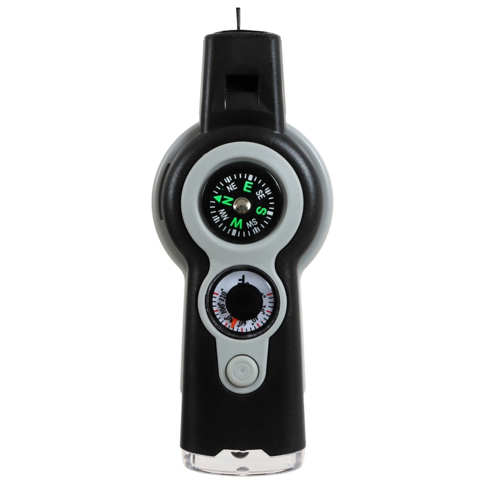 Компас Maclay, 7 в 1: компас, свисток, лупа, фонарик, зеркало, термометр, ячейка для хранения Компас Maclay, 7 в 1: компас, свисток, лупа, фонарик, зеркало, термометр, ячейка для хранения