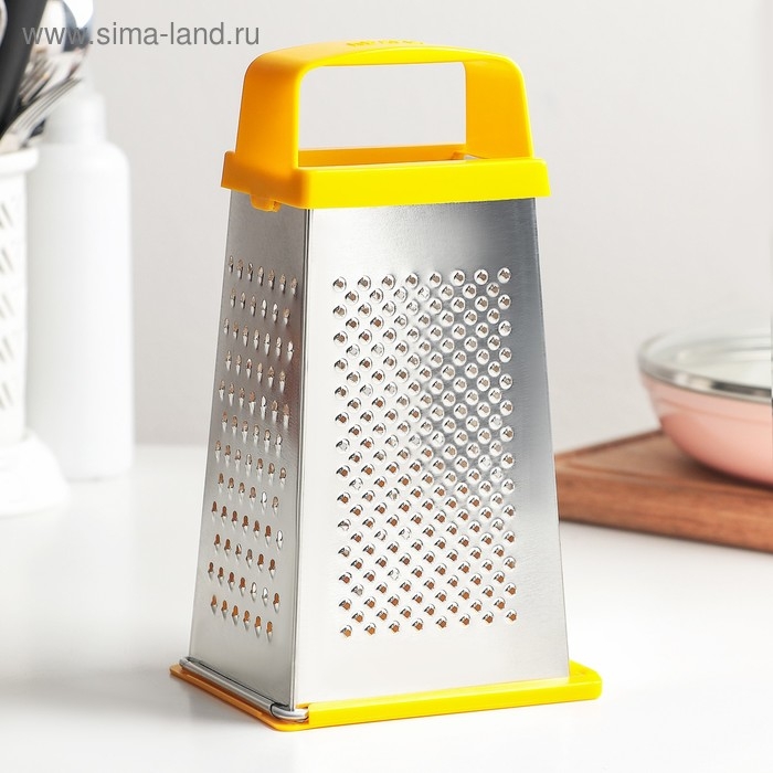 Тёрка Доляна «Универсал», 4 грани, с крышкой-дозатором и пластиковой ручкой, 11×9×21 см, цвет МИКС Тёрка Доляна «Универсал», 4 грани, с крышкой-дозатором и пластиковой ручкой, 11×9×21 см, цвет МИКС