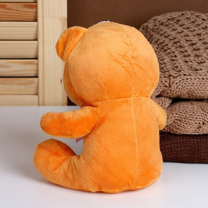 Мягкая игрушка Мягкая игрушка "Мишка" с бантиком, 20 см, цвет коричневый