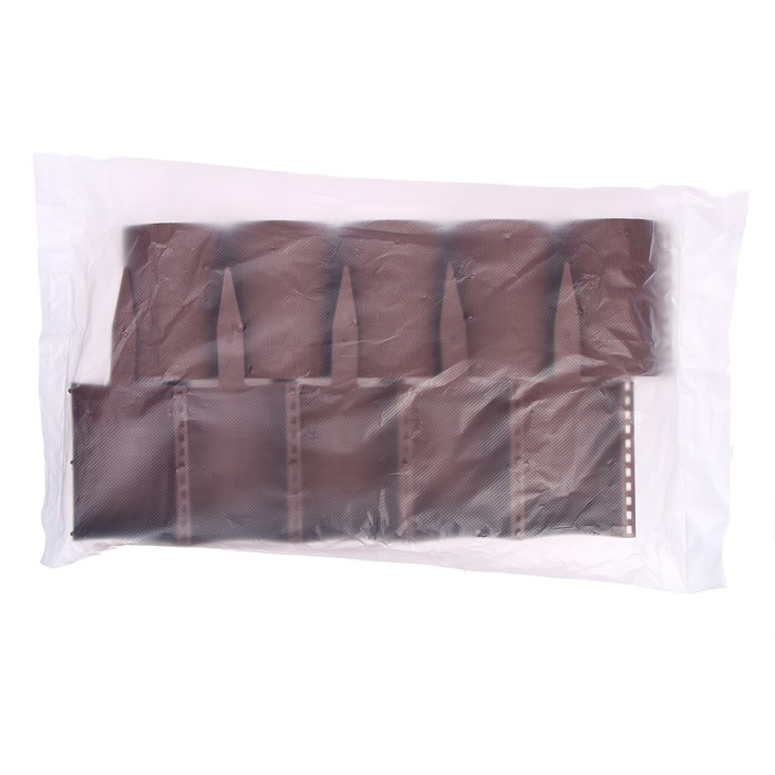 Ограждение декоративное, 24 × 100 см, 10 секций, пластик, коричневое, «Брёвнышко» Ограждение декоративное, 24 × 100 см, 10 секций, пластик, коричневое, «Брёвнышко»