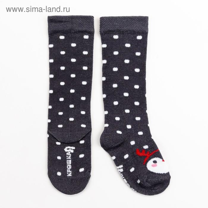 Новый год.Гольфы Крошка Я "Пингвин" 10-12 см, серый