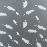 Пленка для цветов, матовая,"Перья", белый, 0,6 х 9м &plusmn;5%