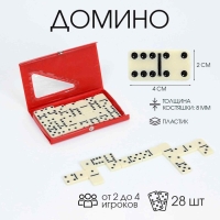 Домино "Форкас", 9 х 15 см, костяшка 4 х 2 см, красное Домино "Форкас", 9 х 15 см, костяшка 4 х 2 см, красное