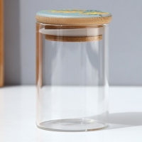Банка для хранения сыпучих продуктов и круп &laquo;Нежная мимоза&raquo;, 100 мл