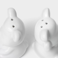 Набор для специй Доляна &laquo;Стильный мишка&raquo;, 2 предмета: солонка 30 мл, перечница 30 мл, цвет белый