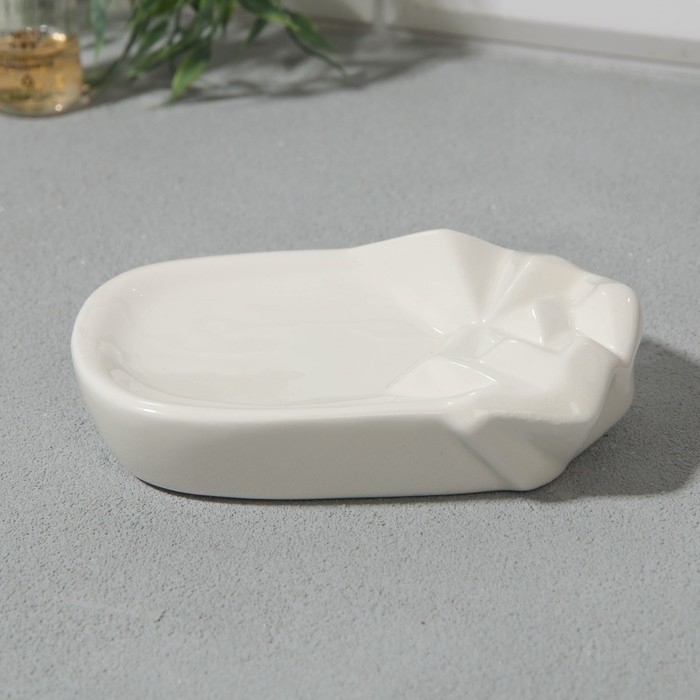 Набор: дозатор, стакан, мыльница &laquo;Белый&raquo;