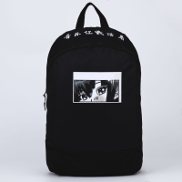 Рюкзак школьный текстильный &laquo;Аниме&raquo;, 46х30х10 см, вертикальный карман, цвет чёрный