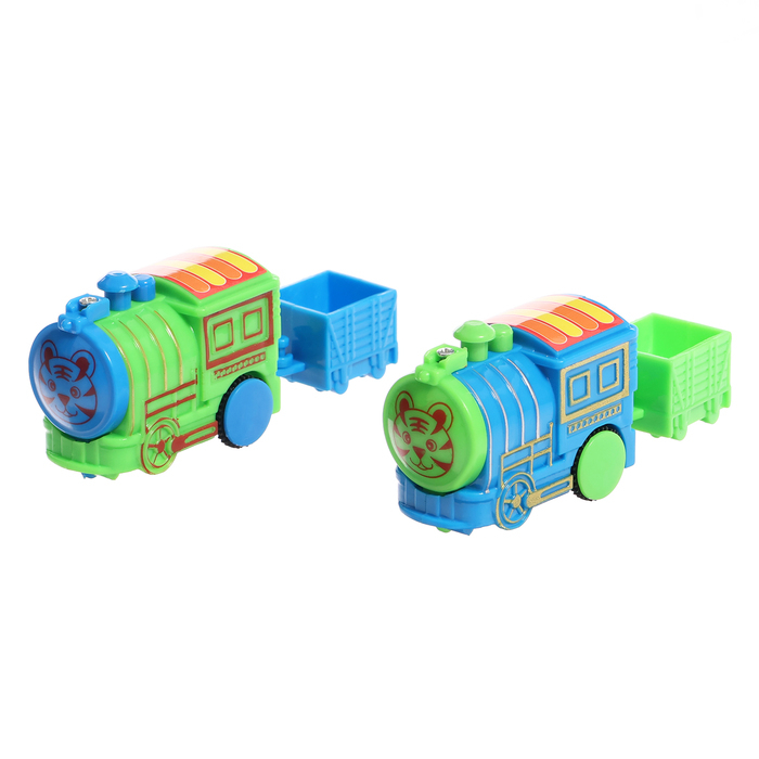 Железная дорога «Забавное путешествие», 2 паровоза, работает от батареек Железная дорога «Забавное путешествие», 2 паровоза, работает от батареек