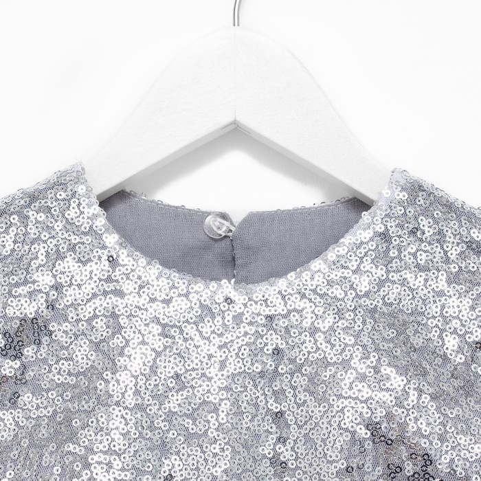 Платье для девочки с пайетками KAFTAN, размер 32 (110-116), цвет лиловый