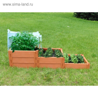 Грядка пластиковая, 55 × 55 × 13 см, терракотовая, «Плюс» Грядка пластиковая, 55 × 55 × 13 см, терракотовая, «Плюс»