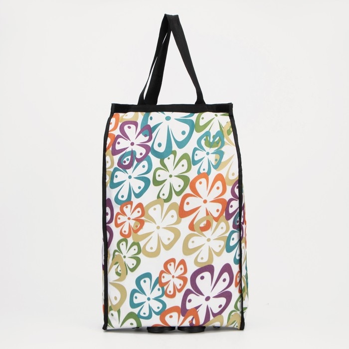 Сумка хозяйственная складная на 2х колесах, на липучке, цвет малиновый Сумка хозяйственная складная на 2х колесах, на липучке, цвет малиновый