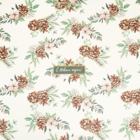 Новый год. Бумага упаковочная крафт "Шишки",1 лист , 70 х 100 см Новый год. Бумага упаковочная крафт "Шишки",1 лист , 70 х 100 см