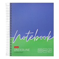 Колледж-тетрадь 120 листов, в клетку на гребне, Underline, твёрдая обложка, блок офсет Колледж-тетрадь 120 листов, в клетку на гребне, Underline, твёрдая обложка, блок офсет