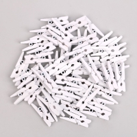 Набор прищепок для декора 50 шт., белые — 2,5 см Набор прищепок для декора 50 шт., белые — 2,5 см