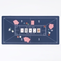 Сукно для покера, прорезиненное, 120 х 60 см, толщина 3 мм, синее Сукно для покера, прорезиненное, 120 х 60 см, толщина 3 мм, синее