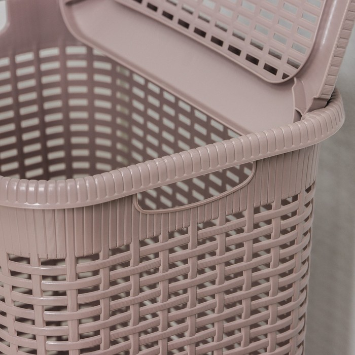 Корзина бельевая с крышкой, 50 л, 42×31×56 см, цвет МИКС Корзина бельевая с крышкой, 50 л, 42×31×56 см, цвет МИКС