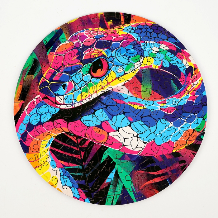 Пазлы фигурные деревянные &laquo;Змея в джунглях&raquo;, 117 элементов, символ года 2025