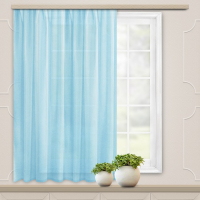 Штора-тюль для кухни Witerra 140х180 см, цвет голубой, вуаль, п/э100% Штора-тюль для кухни Witerra 140х180 см, цвет голубой, вуаль, п/э100%