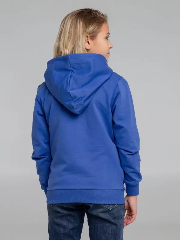 Толстовка с капюшоном детская Kirenga Kids, ярко-синяя, 6 лет