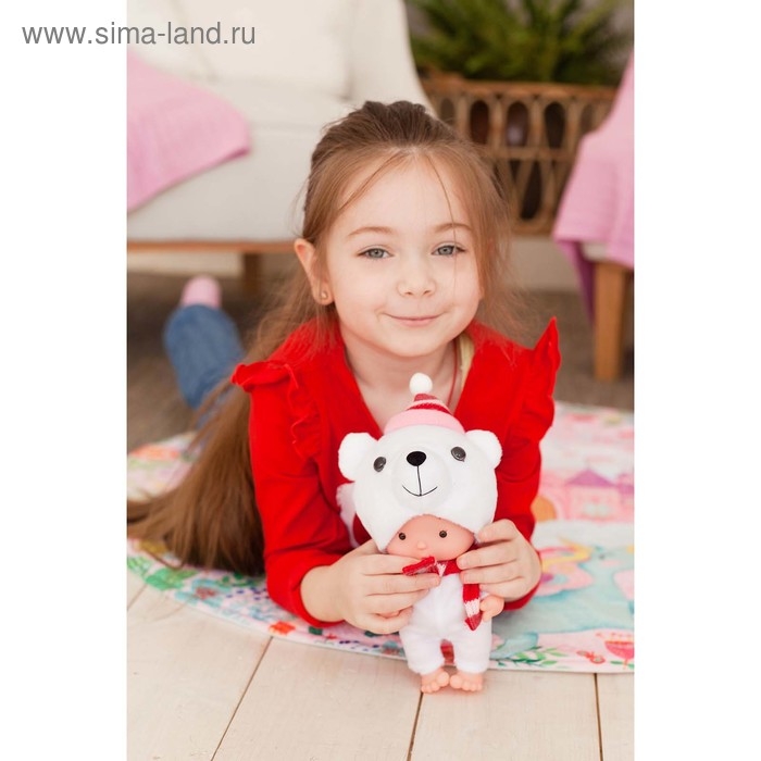 Пупс коллекционный &laquo;Крошики: Плюша&raquo;, в костюме северного медведя, 19 см