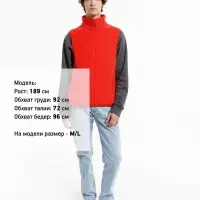 Жилет флисовый унисекс Nesse, красный, размер M/L Жилет флисовый унисекс Nesse, красный, размер M/L