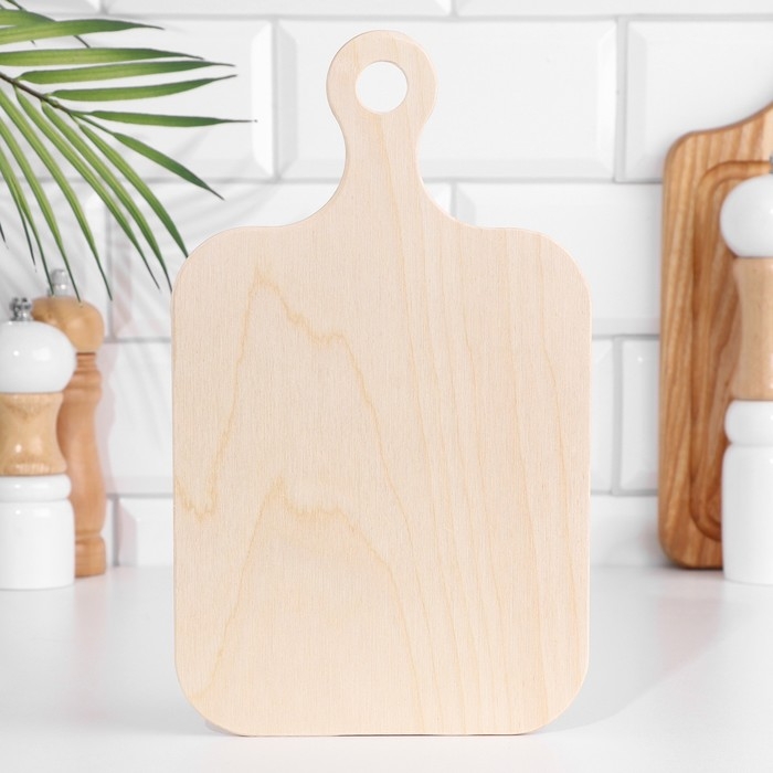 Доска разделочная деревянная "Классика", с ручкой, 25&times;15&times;0,6 см