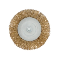 Щетка металлическая для дрели ТУНДРА, со шпилькой, плоская, 75 мм