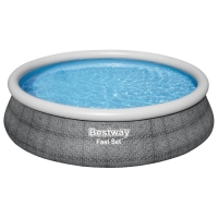 Бассейн надувной Fast Set, 457 x 107 см, фильтр-насос, лестница, 57372 Bestway Бассейн надувной Fast Set, 457 x 107 см, фильтр-насос, лестница, 57372 Bestway