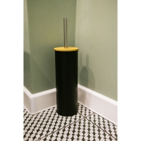 Ёршик для унитаза с подставкой SAVANNA BAMBOO, 9,5&times;38 см, цвет чёрный