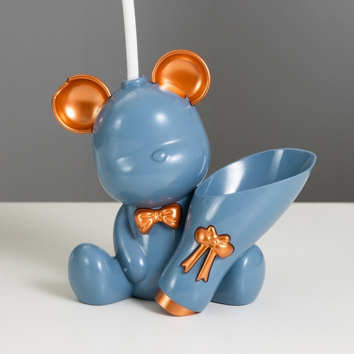 Настольная лампа с точилкой Настольная лампа с точилкой "Мишка" LED 2Вт 3000К USB АКБ синий 15х14х30 см