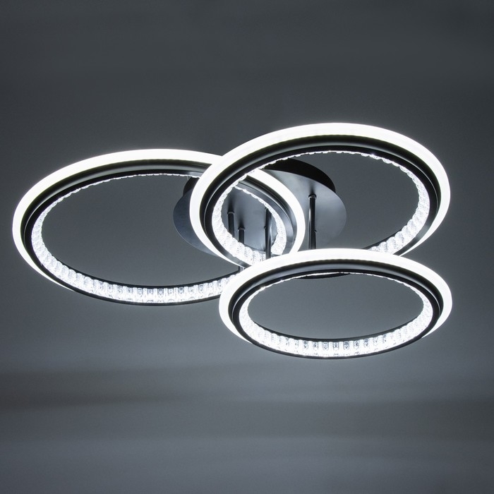 Люстра с ПДУ Люстра с ПДУ "Ленди" 3хLED 3000-6000К 272Вт черный 74х71х18 см BayerLux