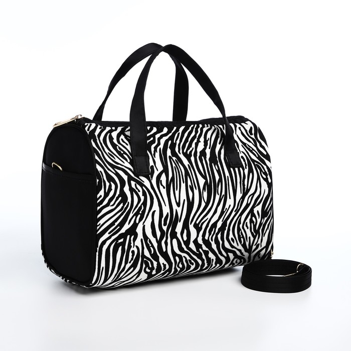 Косметичка на молнии, цвет чёрный/белый Косметичка на молнии, цвет чёрный/белый