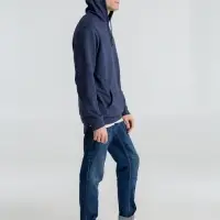 Толстовка с капюшоном унисекс Hoodie, синий меланж, размер 3XL