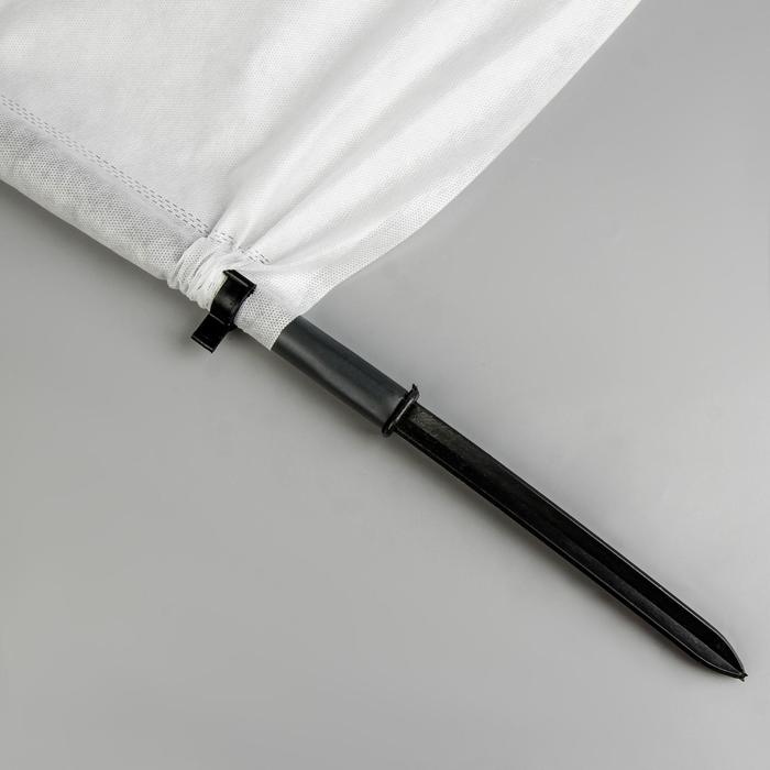 Парник прошитый, длина 8 м, 9 дуг из пластика, дуга L = 2 м, d = 20 мм, спанбонд 35 г/м&sup2;, &laquo;Ленивый&raquo;