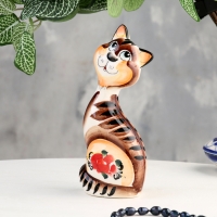 Сувенир "Кот с кошкой на удачу", 2 шт, гжель цвет