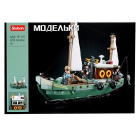 Конструктор Модельки &laquo;Рыбацкая лодка&raquo;, 610 деталей