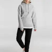 Толстовка с капюшоном унисекс King, серый меланж, размер 4XL