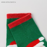 Носки детские &laquo;Мороз красный нос&raquo;, цвет зелёный, размер 18-20