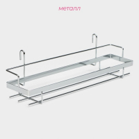 Полка на рейлинг Доляна, 38&times;9&times;11,2 см, цвет хромированный