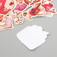 Наклейки для творчества "Новый год в розовых оттенках" тиснение золото набор 48 шт 9х7х0,8см 10177 Наклейки для творчества "Новый год в розовых оттенках" тиснение золото набор 48 шт 9х7х0,8см 10177