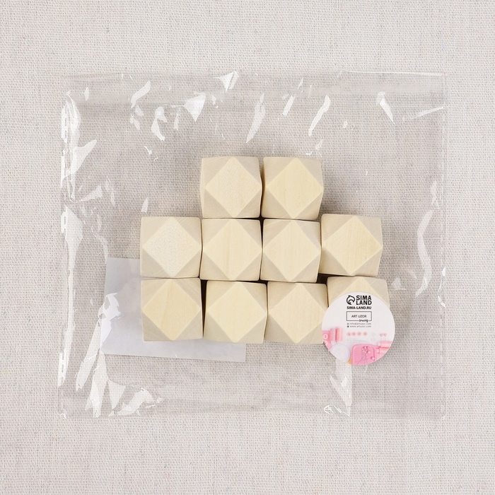 Набор бусин для макраме &laquo;Многогранник&raquo;, d = 25 мм, 10 шт