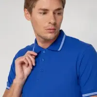 Рубашка поло Virma Stripes, ярко-синяя, размер M