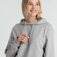 Толстовка с капюшоном унисекс Hoodie, серый меланж, размер S
