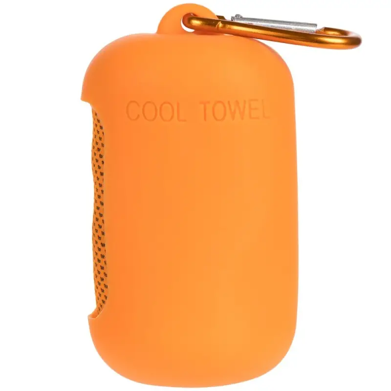 Охлаждающее полотенце Narvik в силиконовом чехле, оранжевое