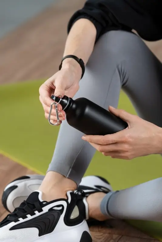 Бутылка для воды Funrun 400, черная Бутылка для воды Funrun 400, черная