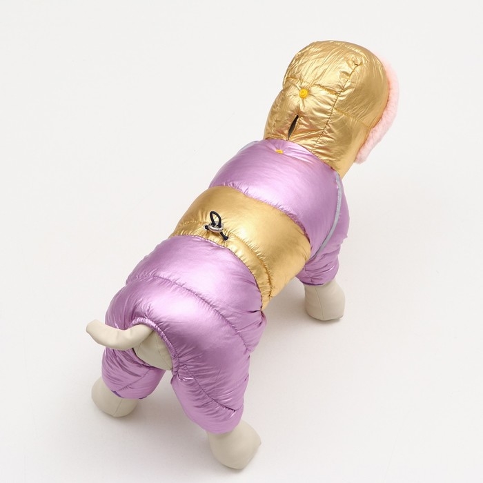 Комбинезон Комбинезон "Блик" с утяжкой, размер 10 (ДС 25 см, ОГ 34 см, ОШ 24 см), золото-лавандовый