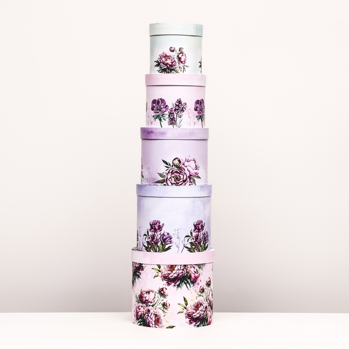 Набор шляпных коробок 5 в 1 Набор шляпных коробок 5 в 1 "Для тебя" , 22 х 19,5 , 14 х 13 см