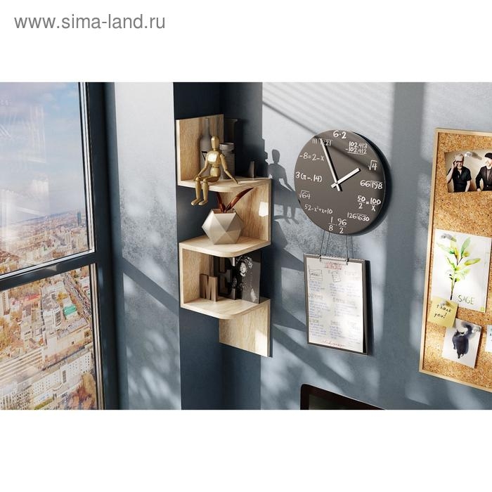 Полка угловая ЛОФТ, 225х225х850, Дуб сонома Полка угловая ЛОФТ, 225х225х850, Дуб сонома