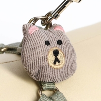 Комплект амуниции с игрушкой и круглым поводоком 120 х 1 см,ОШ 22-38 см, ОГ 22-38 см, зелёный