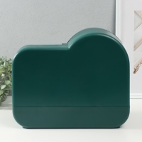 Шкатулка для косметики пластик, зеркало с подсветкой "Тёмно-зелёная" 37,5х22х31 см Шкатулка для косметики пластик, зеркало с подсветкой "Тёмно-зелёная" 37,5х22х31 см